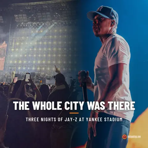 Jay-Z performing at Yankee Stadium during the JAY-Z 30 three-night run